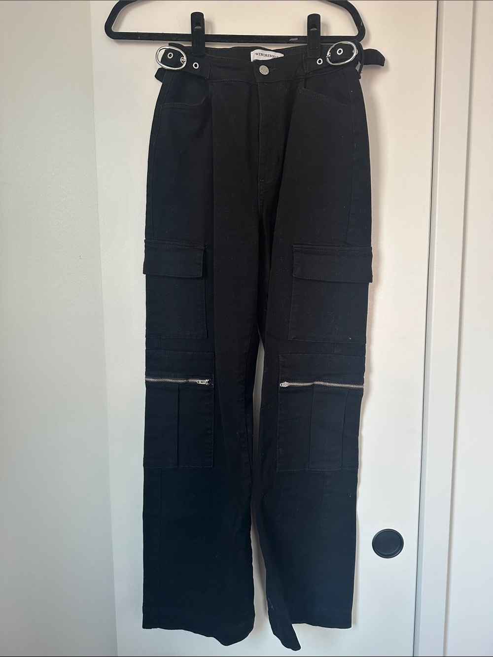 WeWoreWhat Black Boyfriend Cargo Jeans